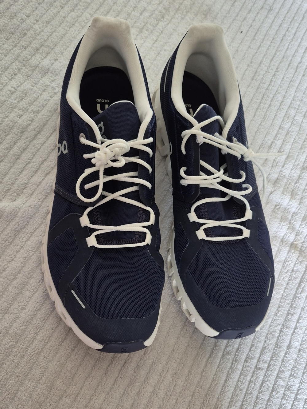 On Running Cloud Navy and White Men's Running Sneakers